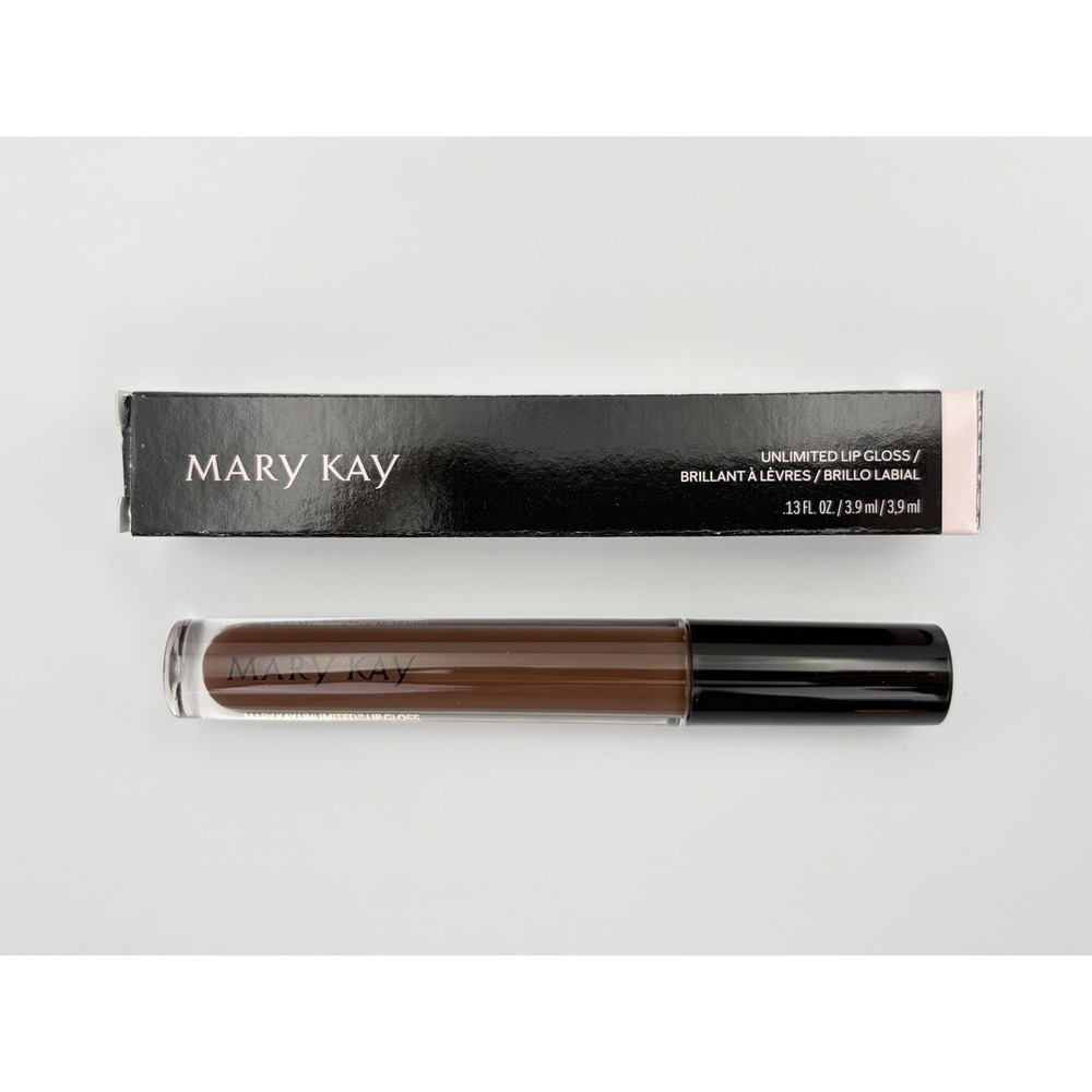 Mary Kay Unlimited Lip Gloss Chocolate Nude 0.13 oz / 3.9 ml NIB Makeup 153491